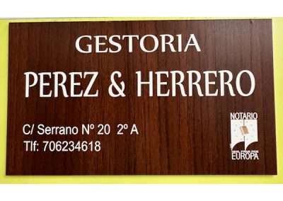 Placa Gestoría grabado