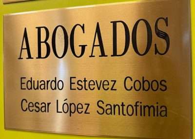 placa profesional abogados